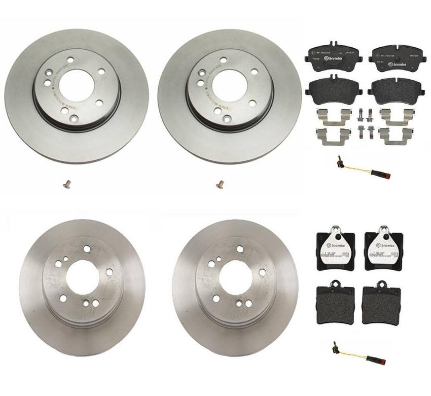 Brembo Brake Pads and Rotors Kit - Front and Rear (288mm/278mm) (Low-Met)